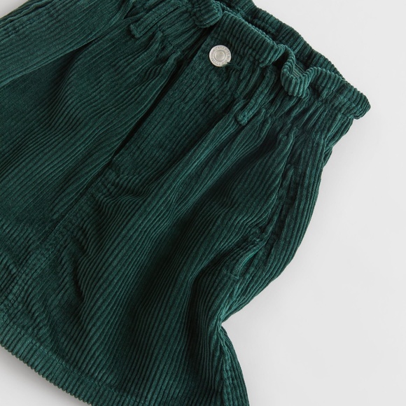 NWT Zara Size 11-12 Corduroy Green Skirt - Picture 3 of 3